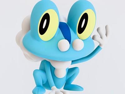Froakie Pokemon Model; No AMS Needed - Split Frog