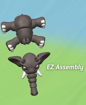 Excitable Elephant - Articulated Fidget Elephant - Ludo 3D Printed Flexy Fidget Toy