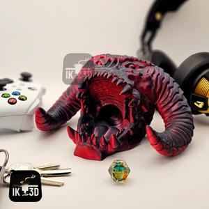 Balrog Head Dice Tower / Controller Holder / Headset Holder / Keys Holder / No Supports / 3MF