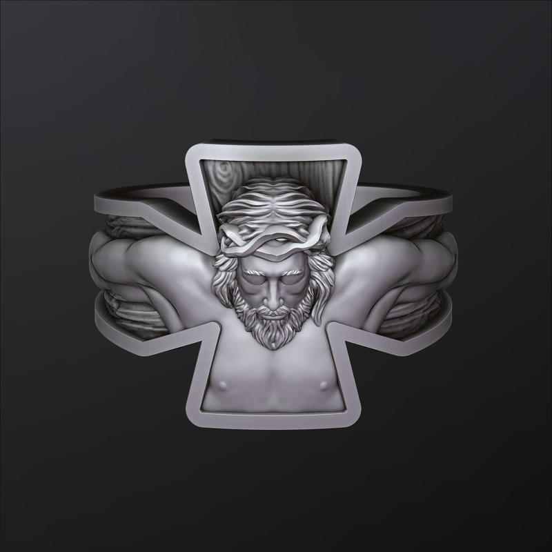 Jesus Crucifixion Cross Ring