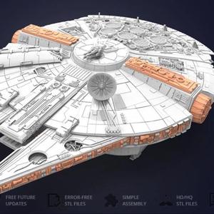 Millennium Falcon Tracery, Docking Ring, Decor 3D Printable Exterior Parts Kit 4