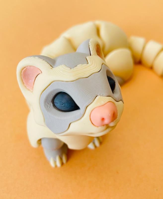 little ferret — articulated flexi print-in-place fidget animal
