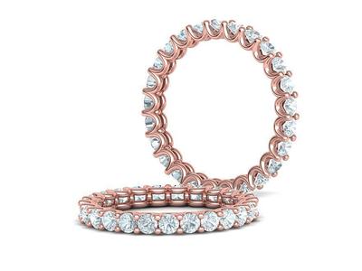 Diamond Eternity Ring with 2point5mm Stones 3dmodel MANY FINGERS