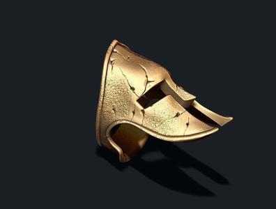 Spartan helmet ring