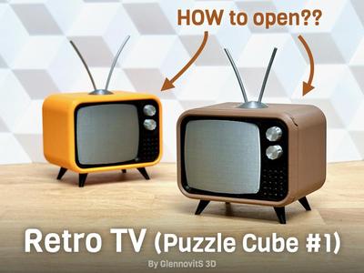 Retro TV (Puzzle Cube #1 - small fun challenging brainteaser)