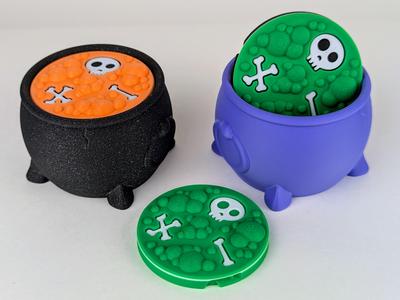 Witch's Cauldron with Bubbly Lid | No MMU or AMS needed