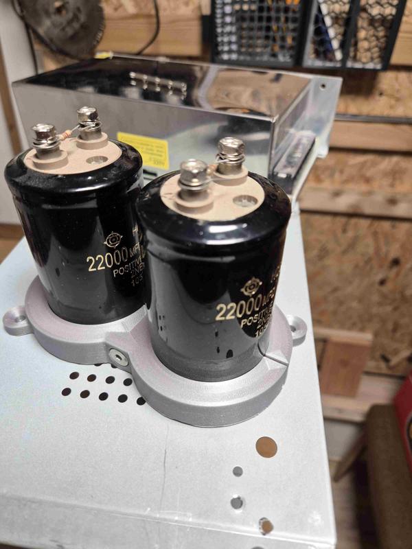 Holder for two capacitors (51mm diameter)