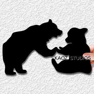 baby bears wall art bear cub wall decor mountain wildlife decoration