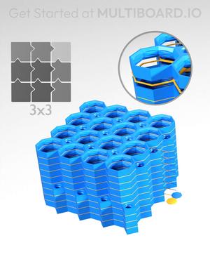 4x4 Tiles - 3x3 Board - Multi-Material Stack