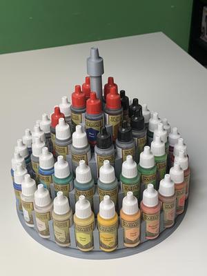 For Prusa MK Series/XL - Paint Carousel Storage 18ml (With Ball Bearing) - Army Painter, Vallejo / Rangement Carousel à peinture 18ml (Avec roulement à bille)