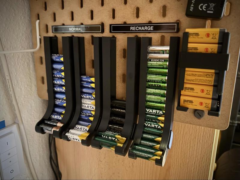 AA and AAA battery dispenser for SKÅDIS