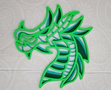 Sir Dragon Layered Wall Art