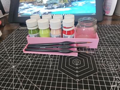 Organizador para pinturas y pinceles