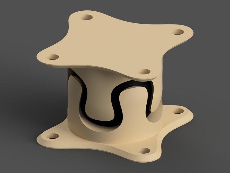 Squash Ball Vibration Isolation Couplers
