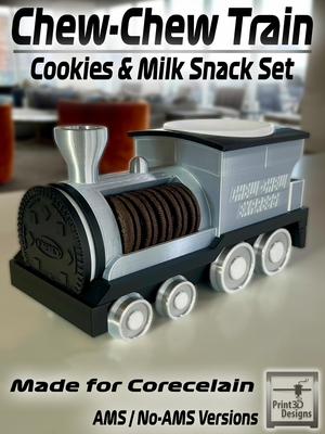 Chew-Chew Train - Milk & Cookies Set for Corcelain