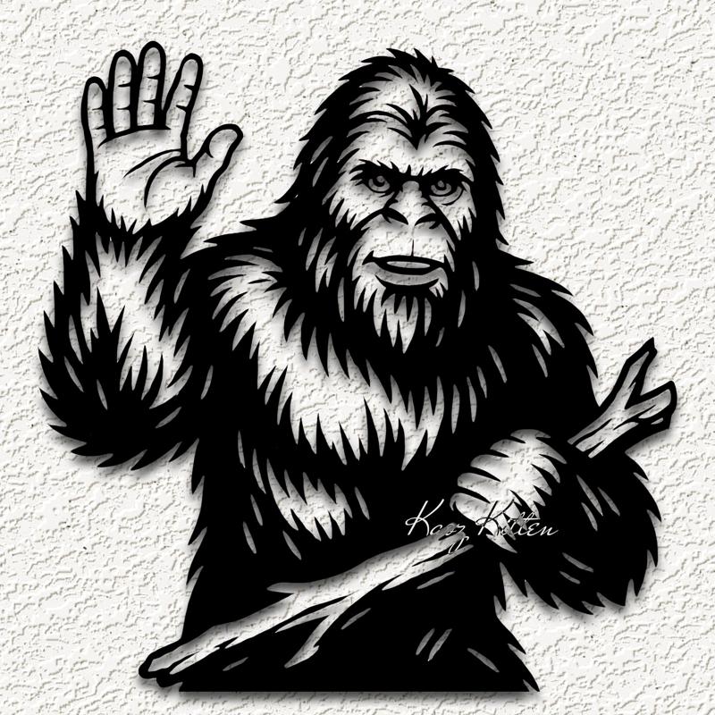 bigfoot sasquatch vlog wave wall art home decor