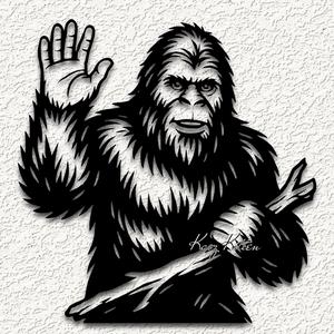 bigfoot sasquatch vlog wave wall art home decor