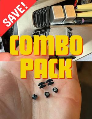 COMBO PACK 1:8 Scale DeLorean Side Grills with Door Locks and Window Guides