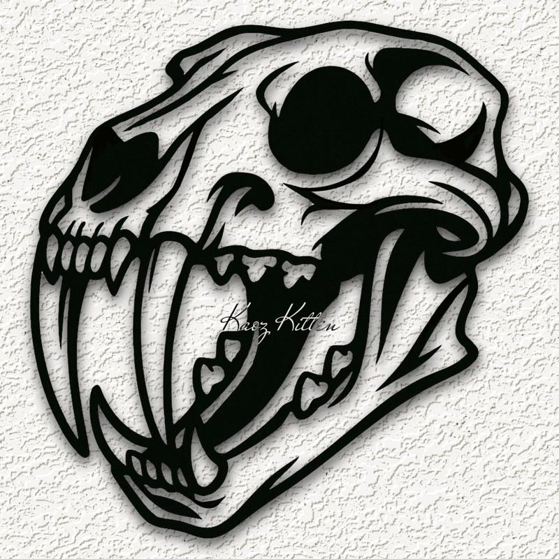 SABERTOOTH TIGER SKULL WALL ART HOME DECOR
