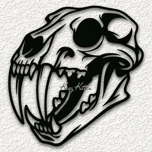SABERTOOTH TIGER SKULL WALL ART HOME DECOR