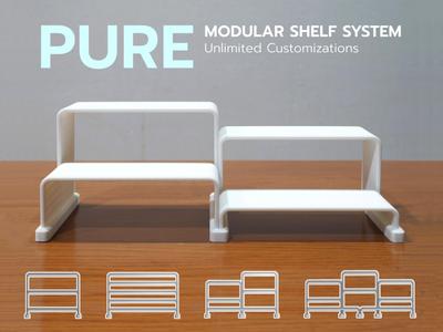 Pure - Customizable Modular Display Shelf