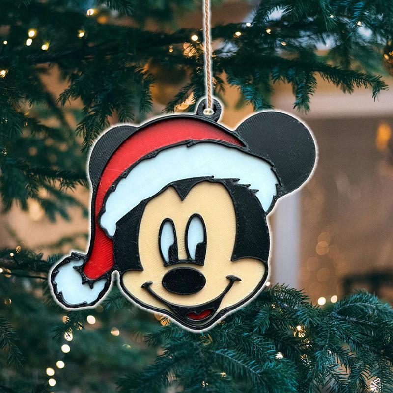 Christmas Micky Mouse Santa Hat Tree Ornament