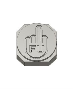 Leather Stamp 65mm 1 Finger Salute