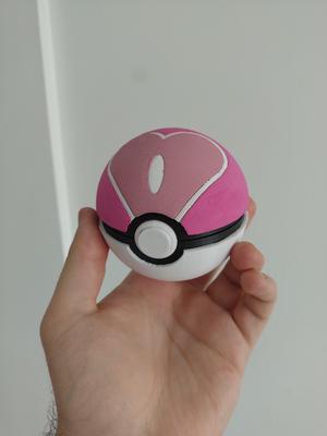 Loveball with hinge (V1.5), functional button and insert for GBA, DS and 3DS cartridges