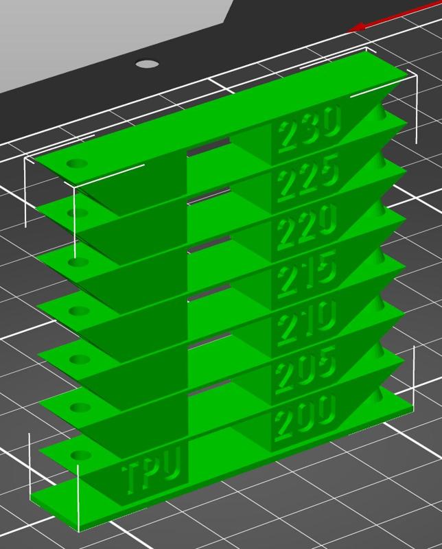 Prusa MK4 TPU Temp Tower 200-230