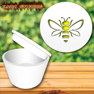 Multi-Color Round Bee Gift Box Print in Place no Supports