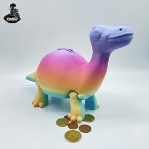Brachiosaurus PiggyBank - Dinosaur - Money storage - Articulated - No Supports