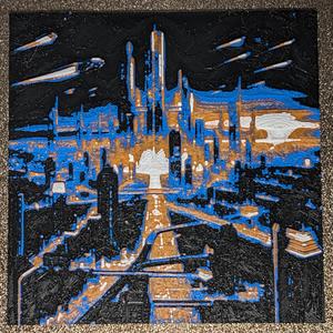 Futuristic City Scape Hueforge