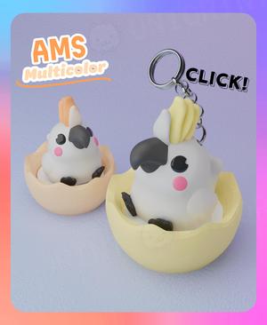 Cockatoo Parrot Clicker & Keychain (Multicolor)