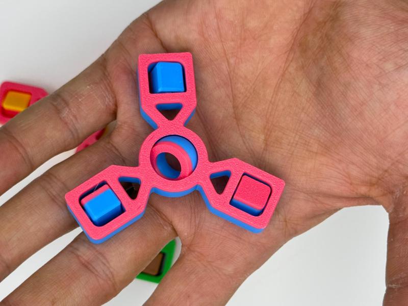 Flip 3 Spinner Fidget - Print in Place - 30 mins