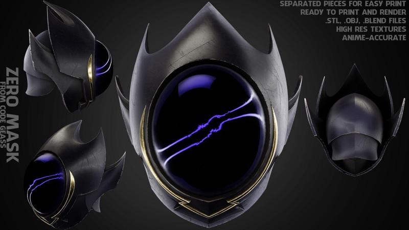 Code Geass Zero Mask for Cosplay