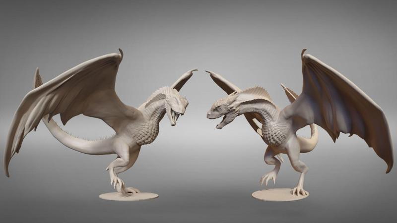 Drogon posed printable model