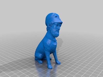Labricles - Pericles Bust + Labrador Sculpture mashup