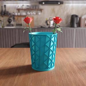 3D Flower Vase and Desk Planter STL File - Unique Modern Indoor Vase, 3D Printable Flower Pot, Home Decor Gift, Digital File for 3D Printing