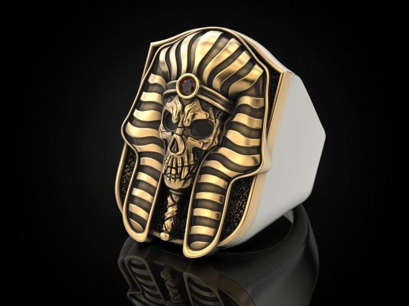 Pharaoh Skull Ring