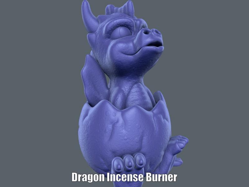 Dragon Incense Burner (Easy print no support)