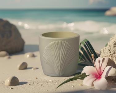 Seashell Breeze Vase - Minimalist Coastal Decor