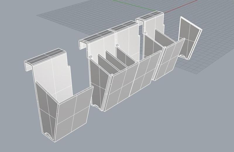 modular pen or instruments stand for top 16mm wall