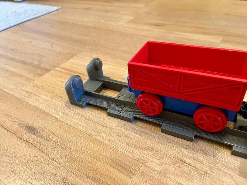 Dead end railway track for Lego Duplo train rails