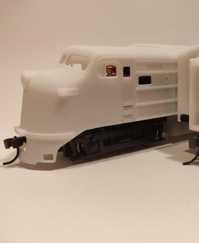 HO Scale ALCO "Black Maria" Demonstrator A or B - Diesel Locomotive Shell and Fuel Tank