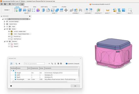 Parametric Multibin Insert