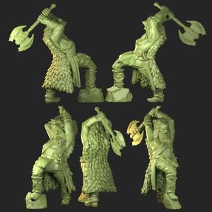 Axe Swinging Barbarian