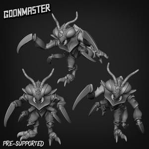 Giant Mantis Bug Swarm