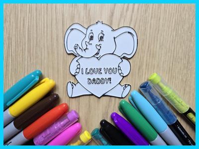 Father's Day Gift Elephant I Love You Daddy DIY