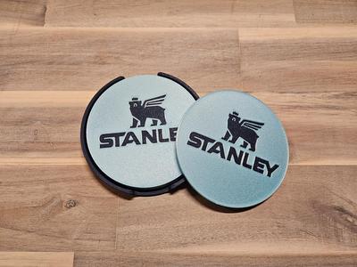 STANLEY Coasters with bases for 4 or 8 coasters - Perfect for a party favor or a giftSTANLEY