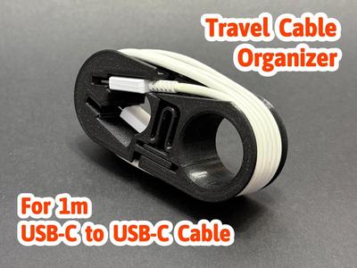USB-C to USB-C travel cable organizer fidget clip